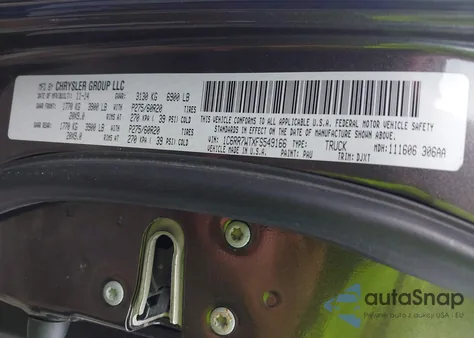 2015 Ram 1500 Laramie Longhorn z USA, uszkodzony, nr VIN 1C6RR7WTXFS549166